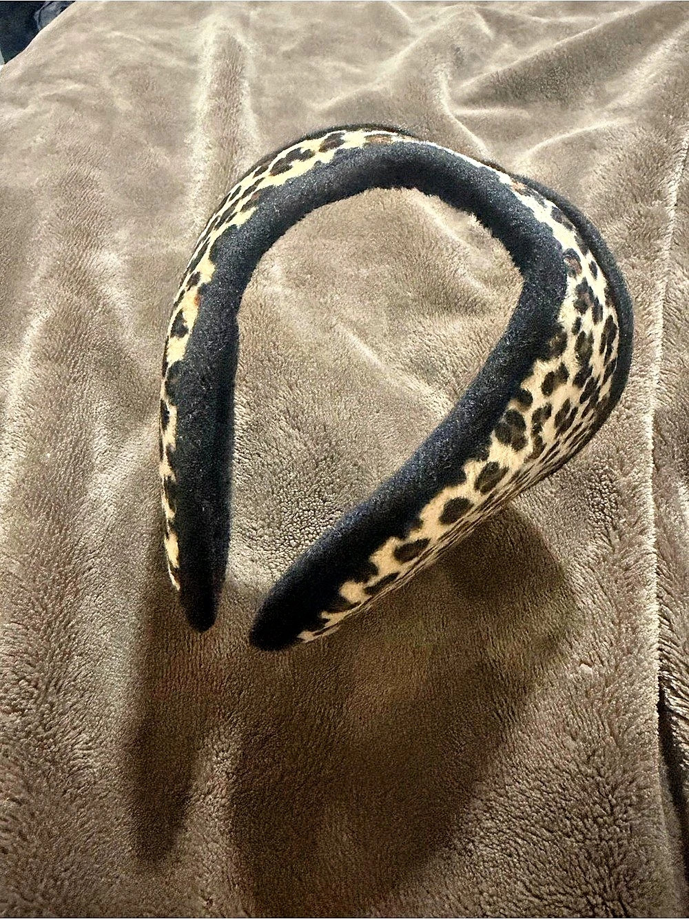Leopard Print Plush Earmuffs – New Without Tags